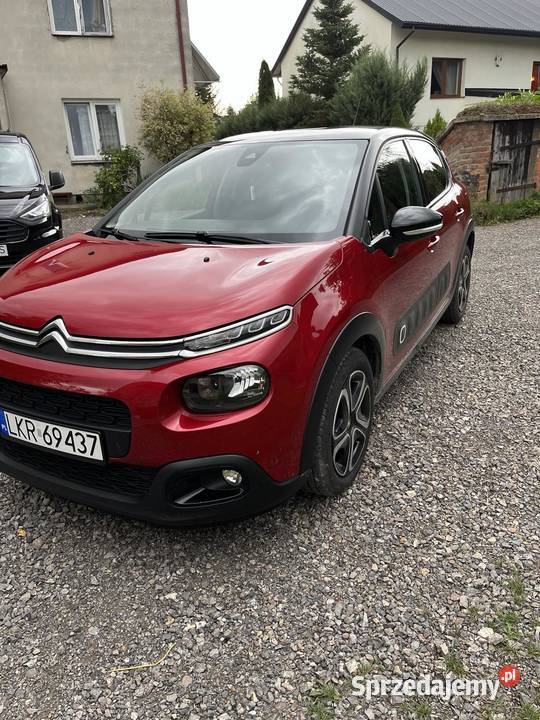 Citroen C3 12 110 Shine czerwony zadbany czujnik zmierzchu Szastarka