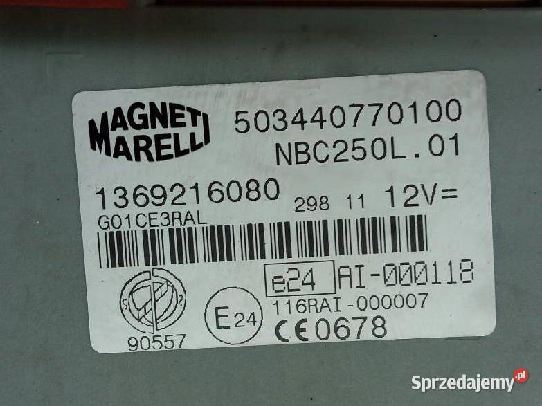 MODUŁ KOMFORTU 1369216080 503440770100 Fiat Rok produkcji 2012