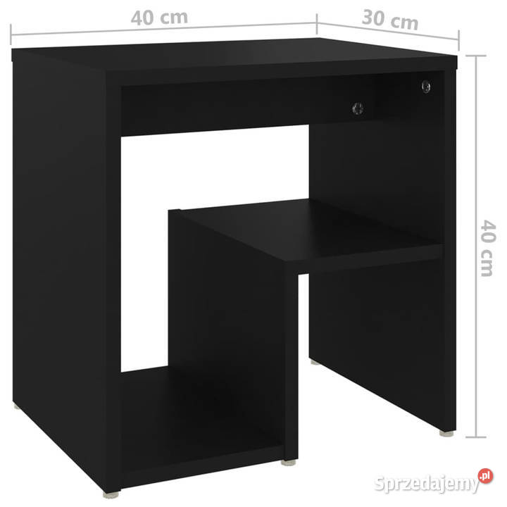 Szafki nocne 2 czarne 40x30x40 WM806331 Warszawa
