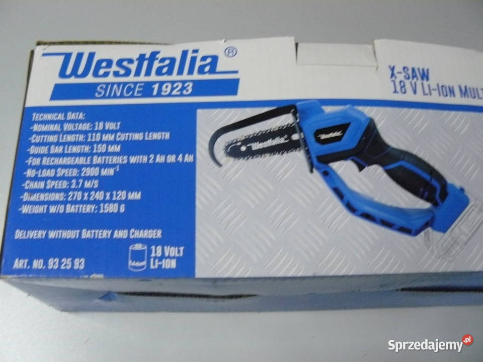 Westfalia acu 18v 4 amp z ładowarką do różnych Nowa Sól