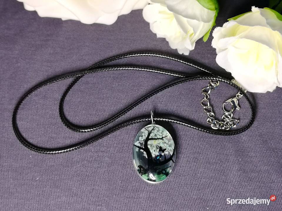 Naszyjnik ze szklanym wisiorkiem Naszyjniki Kielce sprzedam