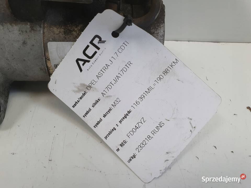 ROZRUSZNIK Opel Zafira B Astra J 17 CDTI osobowe Chełm