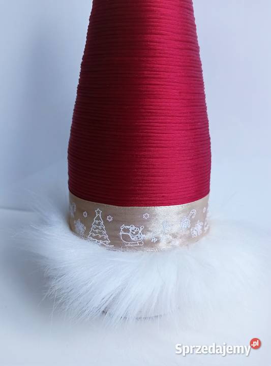 Butelka ręcznie zdobiona Boże Narodzenie Santa