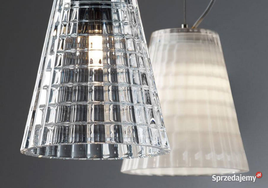 Lampa wisząca STOŻEK wyspę SZKŁO WYPRZEDAŻ Warszawa