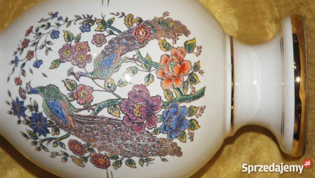 Śliczny wazonik z porcelany pozłacany 24K złotem Inowrocław