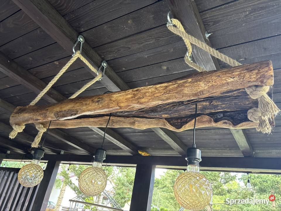 Lampa wisząca dębowa ogrodowa Szydłówiec