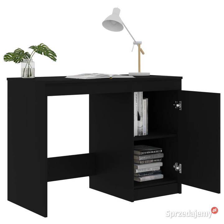 Biurko czarne 100x50x76 materiał drewnopochodny
