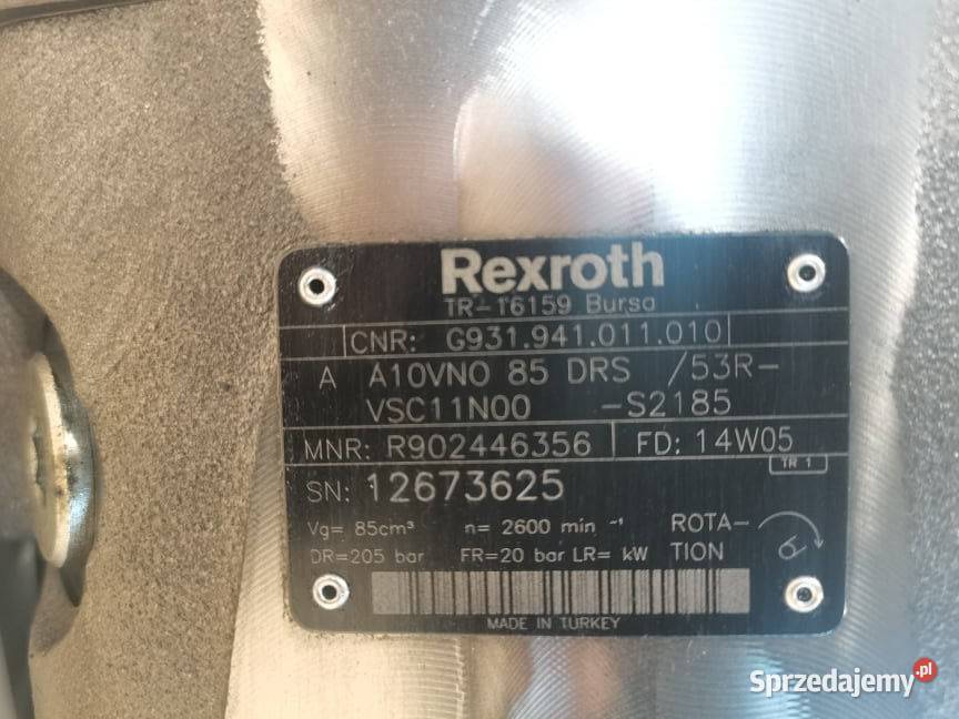 Pompa Rexroth A10V No 85 DRS Wilkowo