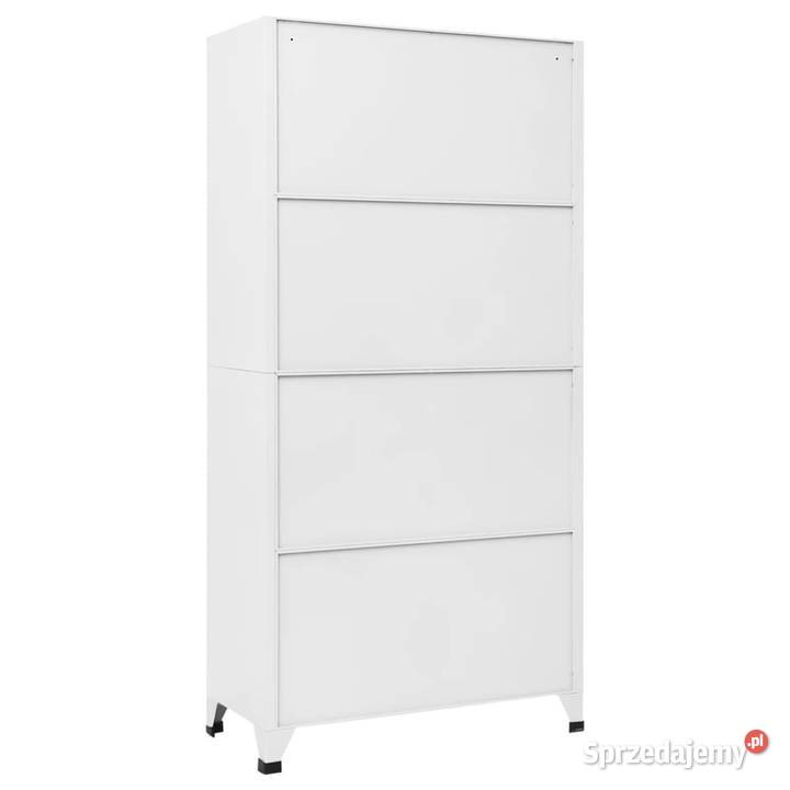 Szafka zamykana na klucz biała 90x45x180 stalowa