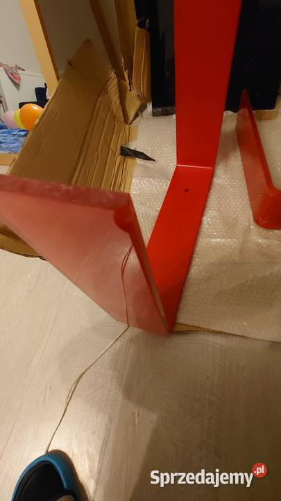 Ława szklana czarna czerwone nogi 110x60 Stoliki kawowe i ławy Zielona Góra