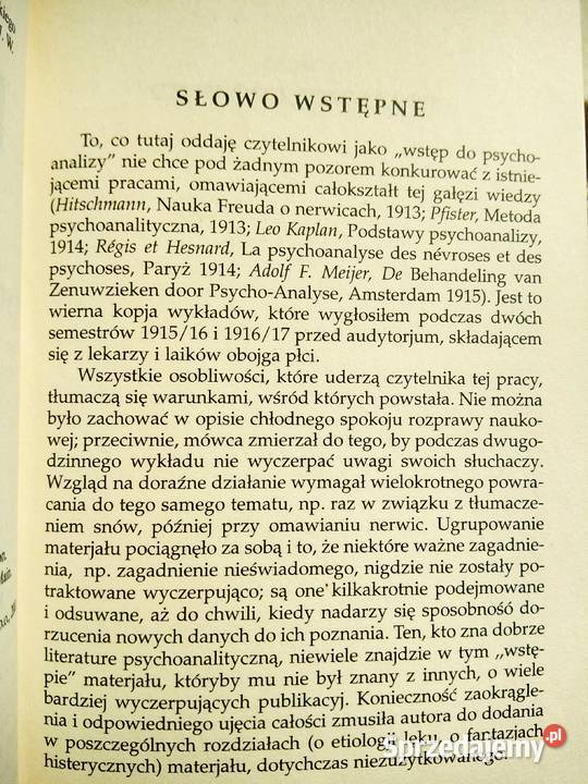 Wstęp do psychoanalizy Freud książki Warszawa