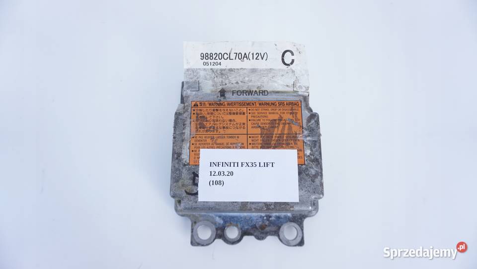 MODUŁ PODUSZEK AIRBAG INFINITI FX35 FX45 CL70A