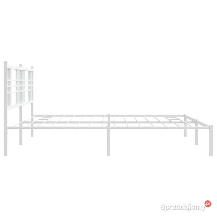 Łóżko Metalowe Białe Rama Łóżka Ze Stelażem 90cm Warszawa
