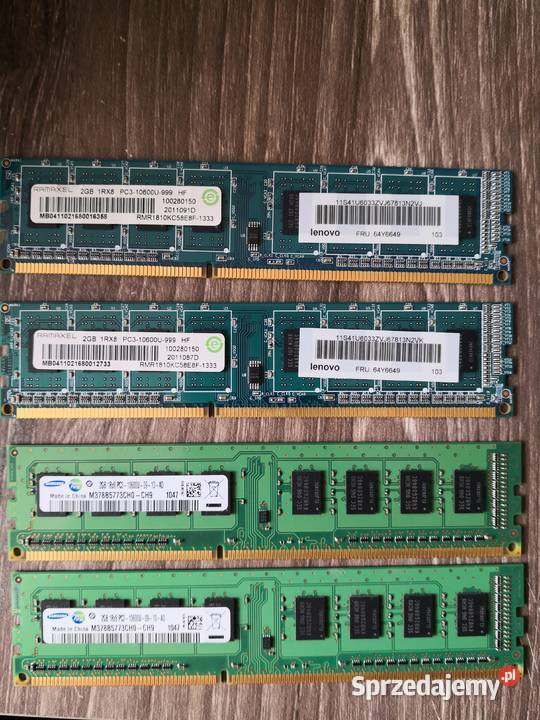 pamiec ram ddr3 10600 Samsung Ramaxel Komputery i Akcesoria Głubczyce sprzedam