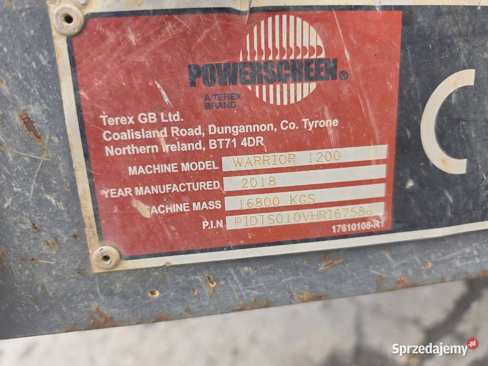Przesiewacz Powerscreen Warrior 1200 2018 1890h
