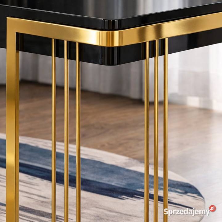 Czarne złote biurko ze stali nierdzewnej Luxury Golkowice