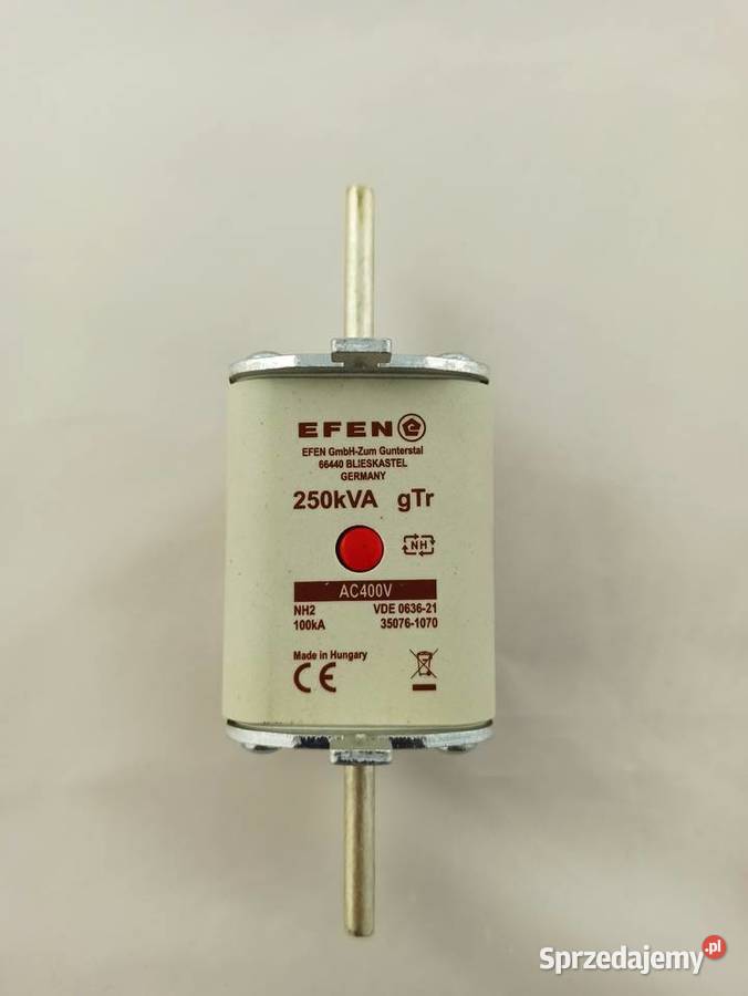 Wkładka bezpiecznikowa nożowa NH2 250kVA 400V pomorskie Lębork