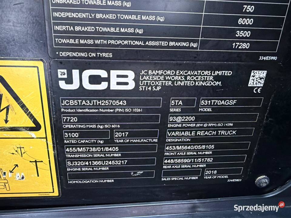 Ładowarka Teleskopowa JCB 53170 AgriSuper dolnośląskie Nowa Ruda