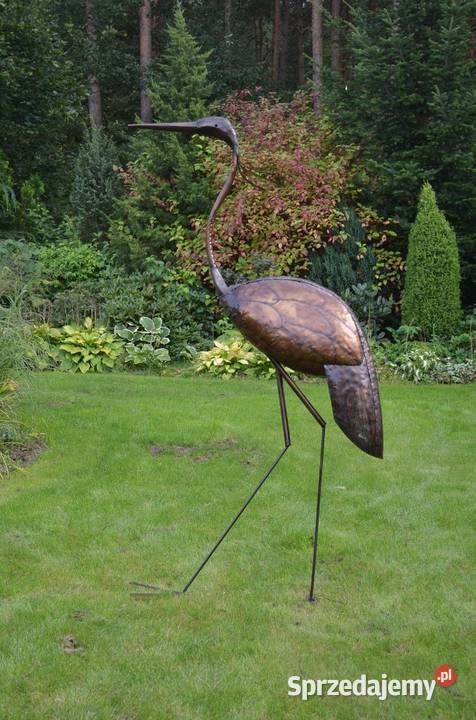 Ptak 200 cm metalowe do ogrodu rzeźba ogrodowa architektura