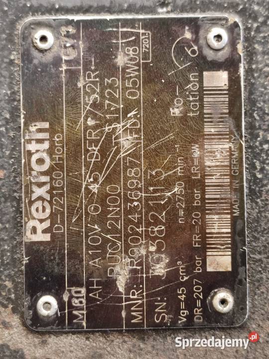 Pompa hudrauliczna R902436987 DEUTZ FAHR 215 Wilkowo