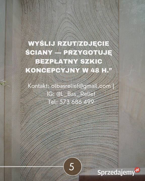 Efekt WOW na ścianie relief malowidło