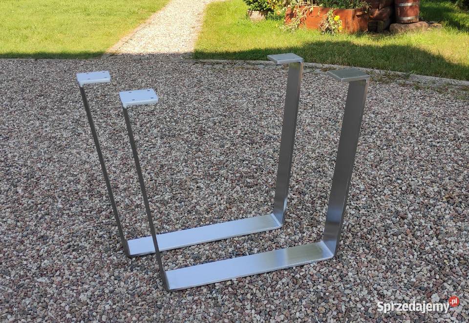 Nogi do stołu trapez stal satyna 10cm Żuromin
