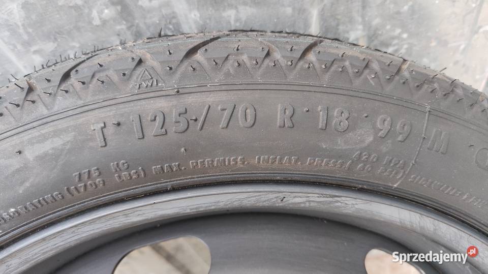 Koło dojazdowe 1257018 VW audi skoda seat 5x112 Zwoleń