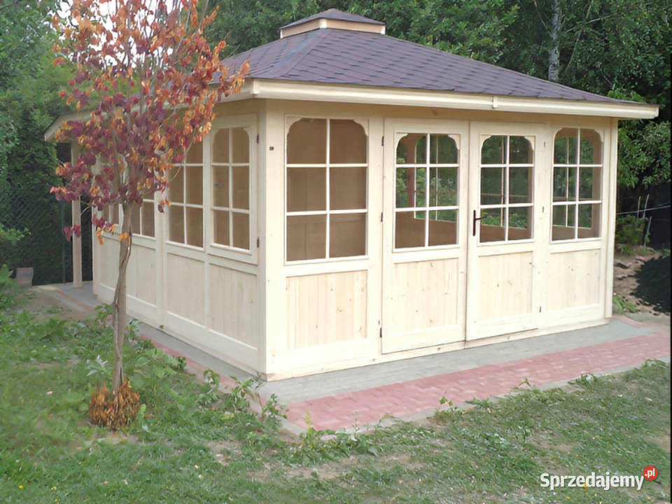 ALTANA 23 4x4m z ozdobami OSZKLONA OGRODOWA Parzymiechy