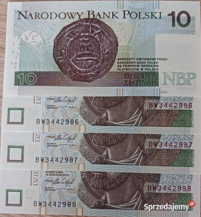 4 x 10 Mieszko I 2016 r kolejne numerymennicze