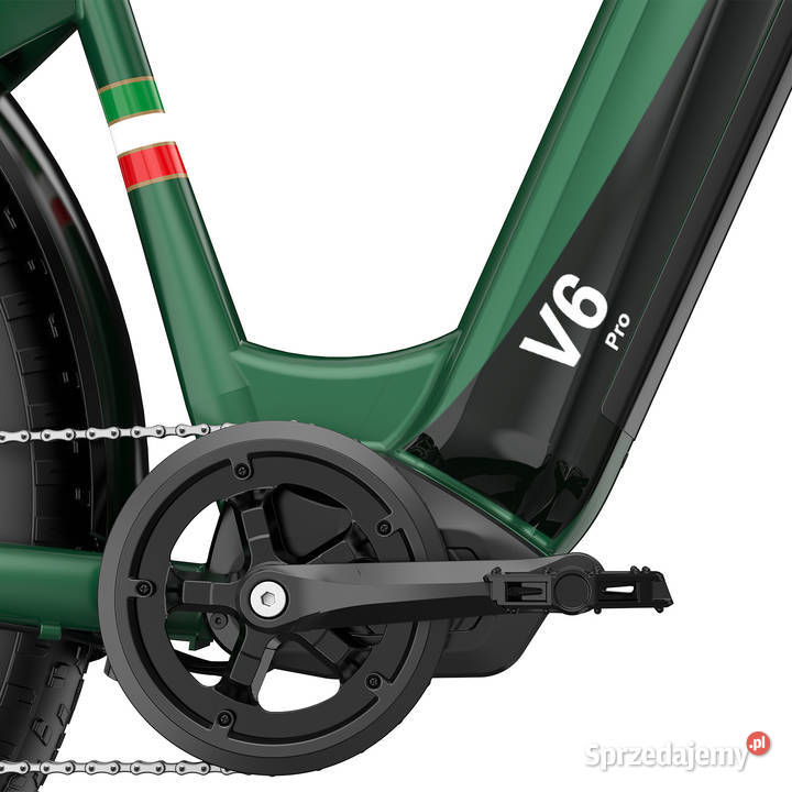 Rower elektryczny OVIVO V6 PRO zielony silnik Pojazdy elektryczne Tarnów