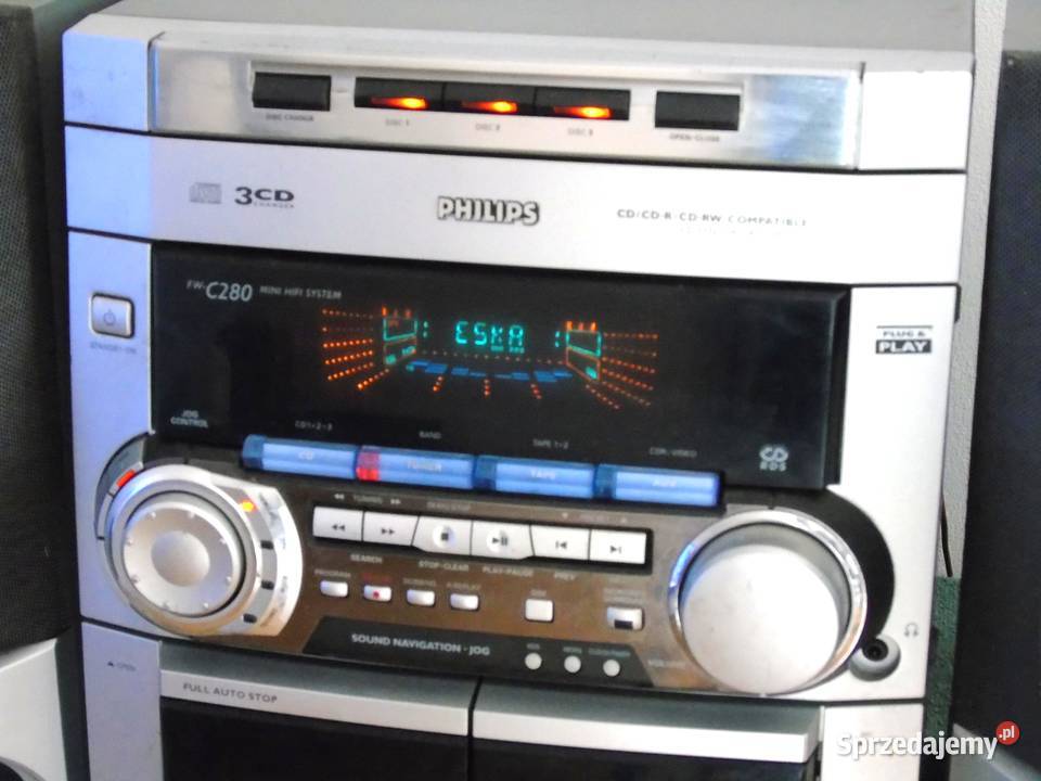 Wieża Philips kolumny Radio RDS AUX mocna Jasło