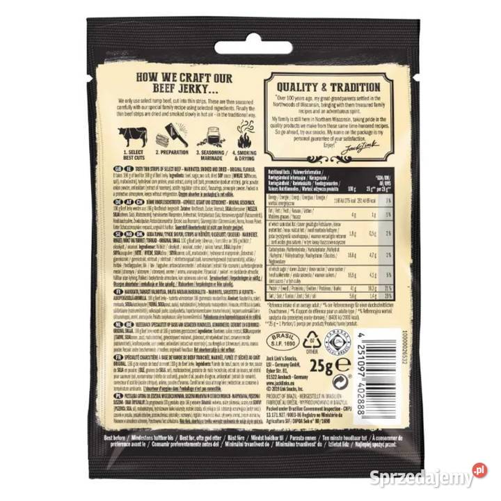 ack Links Beef Jerky Original 100 Prozent Lean dolnośląskie Świdnica