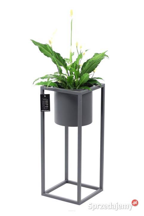 Kwietnik Metalowy Stojak z donicą 80 LOFT mazowieckie Sobienie-Jeziory