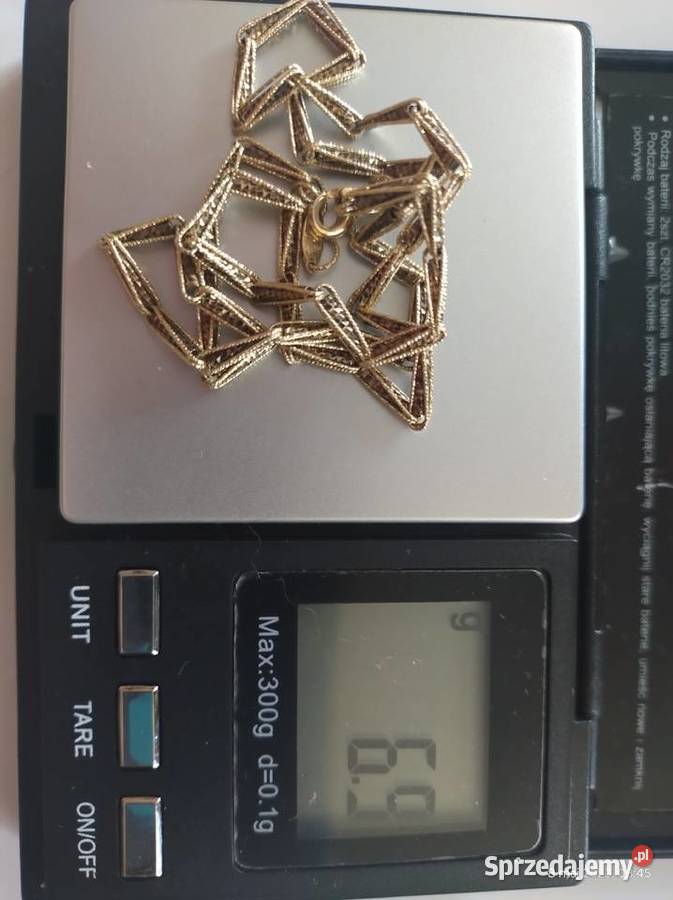 Śliczny złoty 14k łańcuszek Konin sprzedam