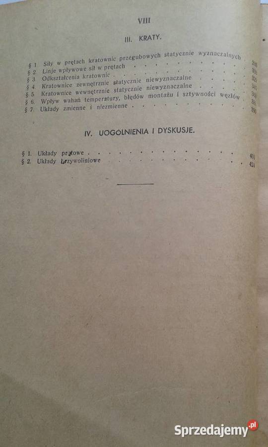 Zadania z teorii ram łuków i krat Witold Gdynia