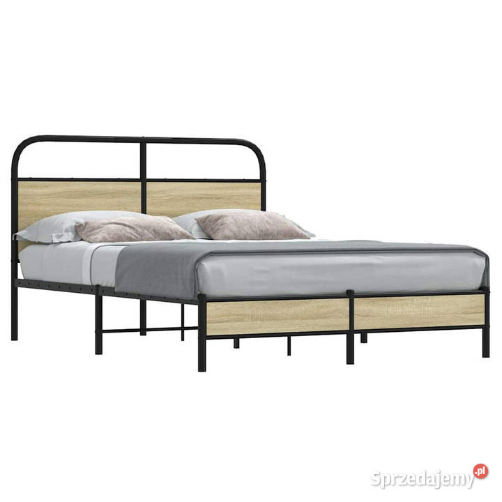 Łóżko bez materaca dąb sonoma 135x190 WM4100409 mazowieckie Warszawa
