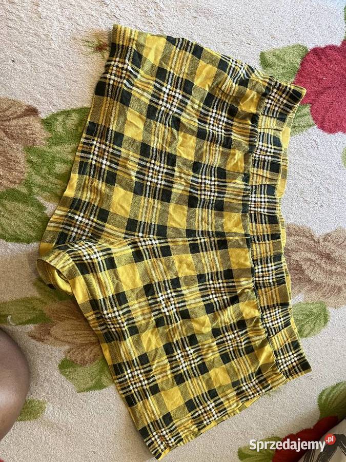 Komplet piżamowy w żółtoszarą kratkę komplet S Łódź