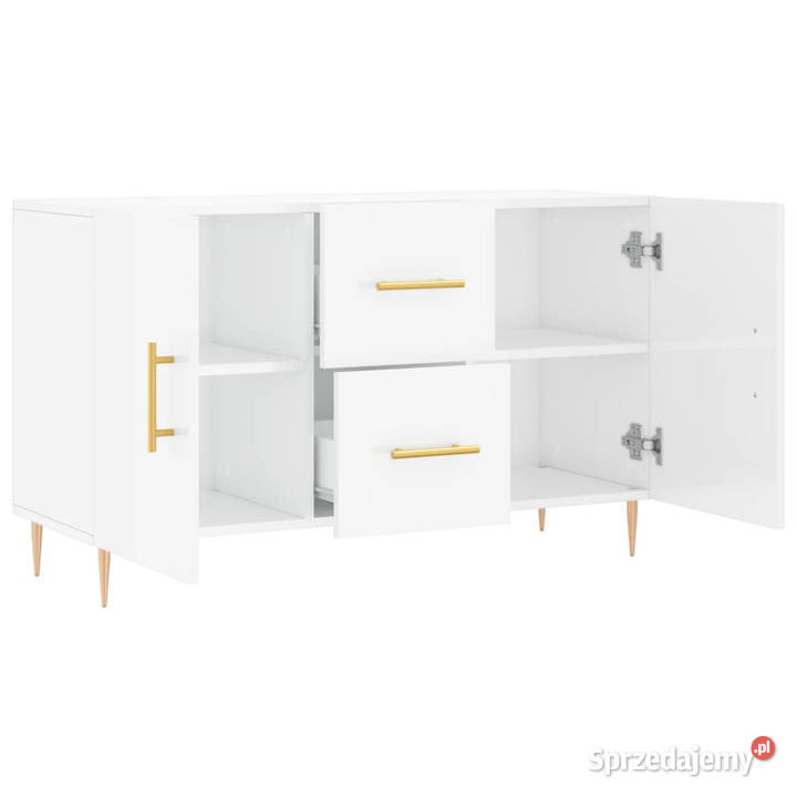 Komoda biała z połyskiem 100x36x60 materiał Warszawa sprzedam