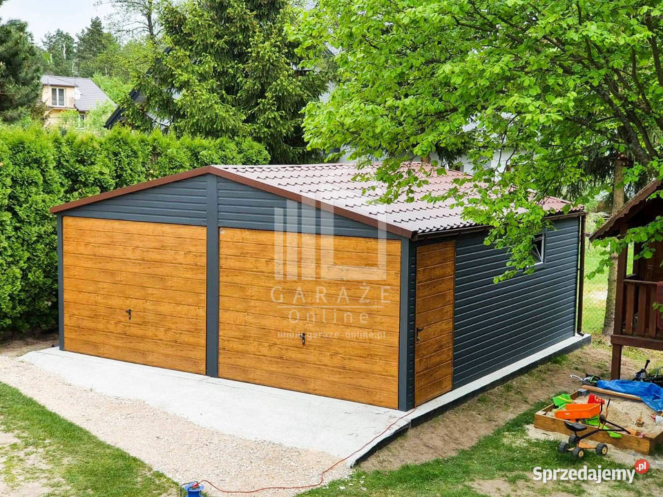 GARAŻ BLASZANY 6m x 55m dwuspad 2x Brama drzwi
