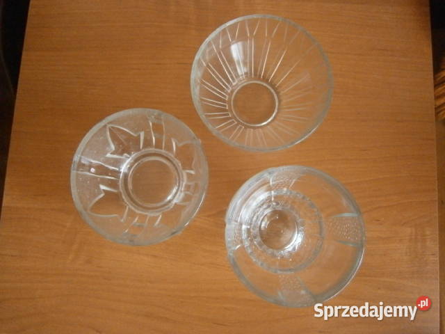 3 szklane cukierniczki 15 Kraków