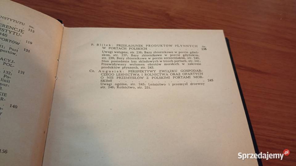 Specjalizacja polskich portów morskich protokół Rok wydania 1946 Gdańsk