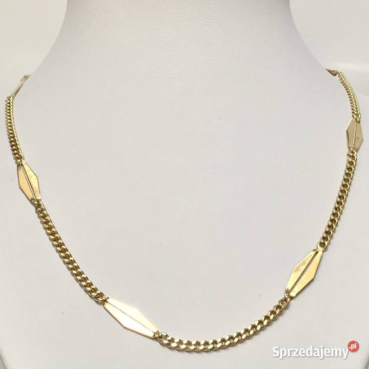 Złoty ŁAŃCUSZEK naszyjnik damski 18K PANCERKA 42 Warszawa