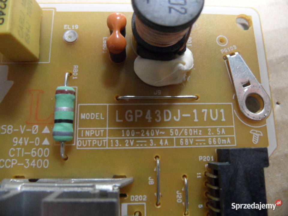 zasilacz telewizora LG 43UK6400PLF LGP43DJ17U1 Kielce sprzedam
