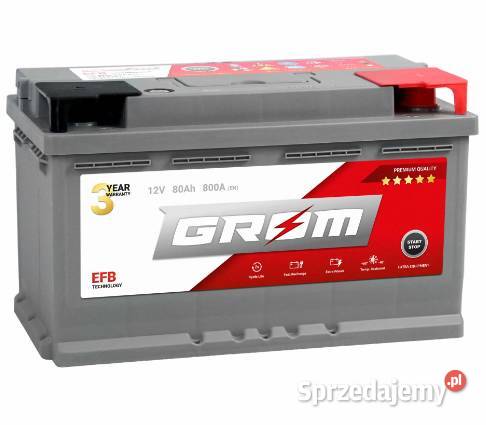 888x666x735 Akumulator GROM EFB STARTSTOP 80Ah Pozostałe
