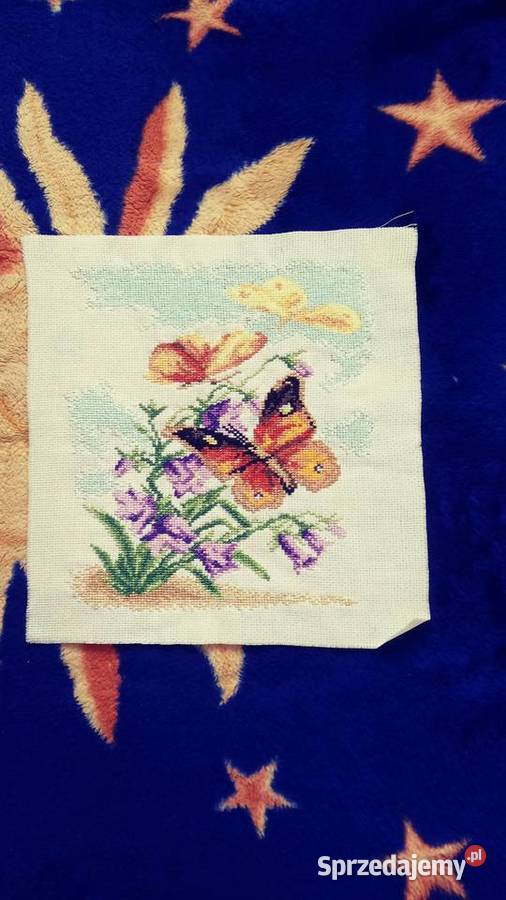 Zestaw 6 obrazków haft krzyżykowy oprawione małopolskie Tarnów