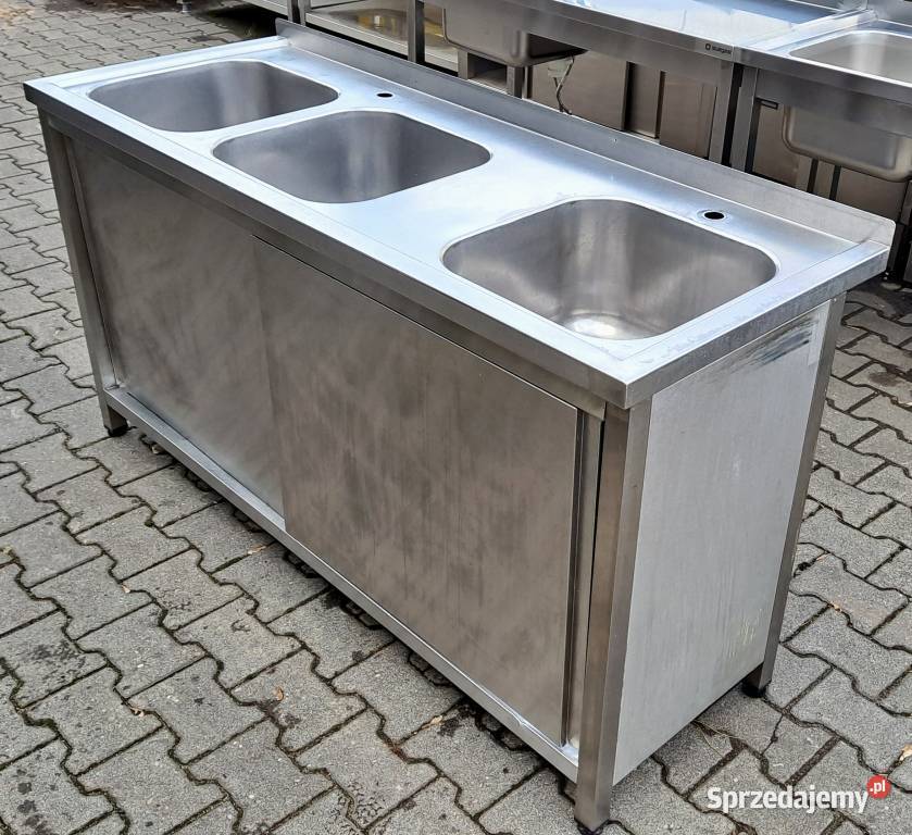 ZLEW 3 KOMOROWY Z SZAFKĄ DRZWI SUWANE 1606085 Nowe Skalmierzyce
