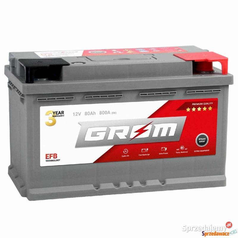 Akumulator Grom Efb StartStop 80Ah 800A Suwałki
