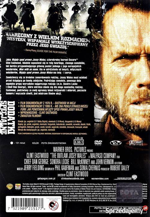 WYJĘTY SPOD PRAWA JOSEY WALES CLINT EASTWOOD napisy Kalisz sprzedam