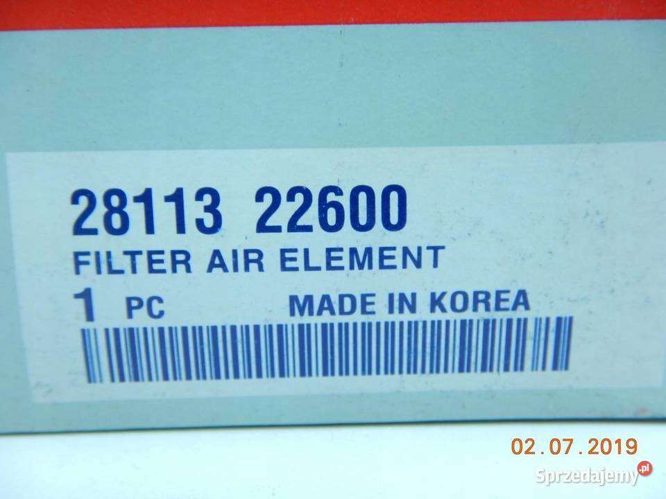 FILTR POWIETRZA HYUNDAI ACCENT II 13 16 ASO