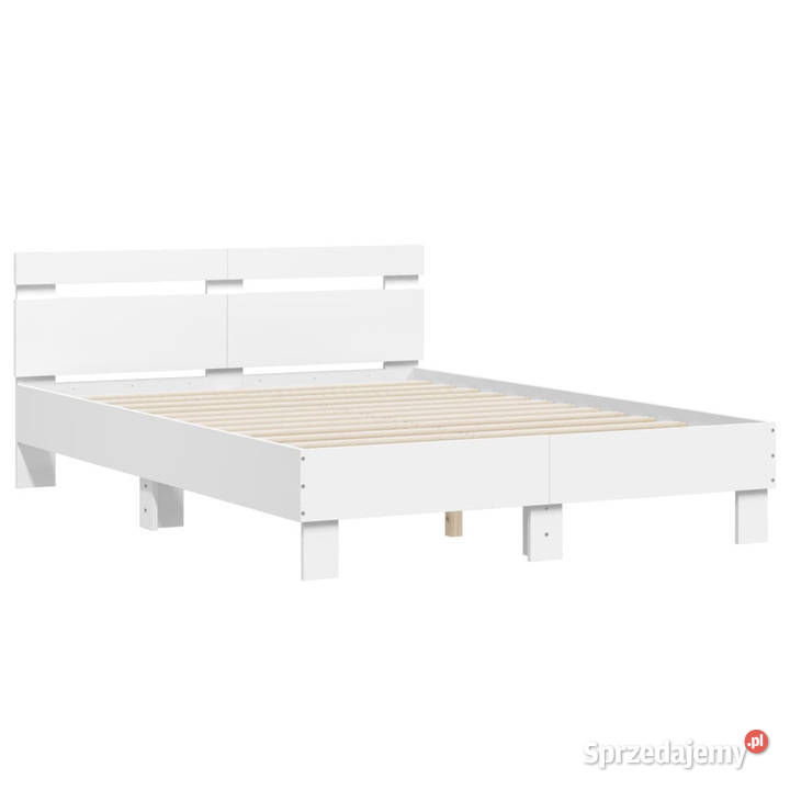 Rama łóżka z wezgłowiem biała 120x200 WM3207427